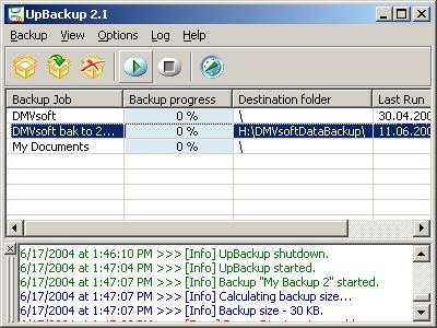 UpBackup Screenshot